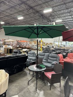 9ft Patio Umbrella With Solar Light 