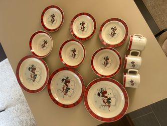 Christmas Snowman Dinnerware Set