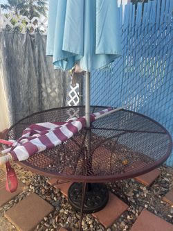 Patio Table With Umbrella