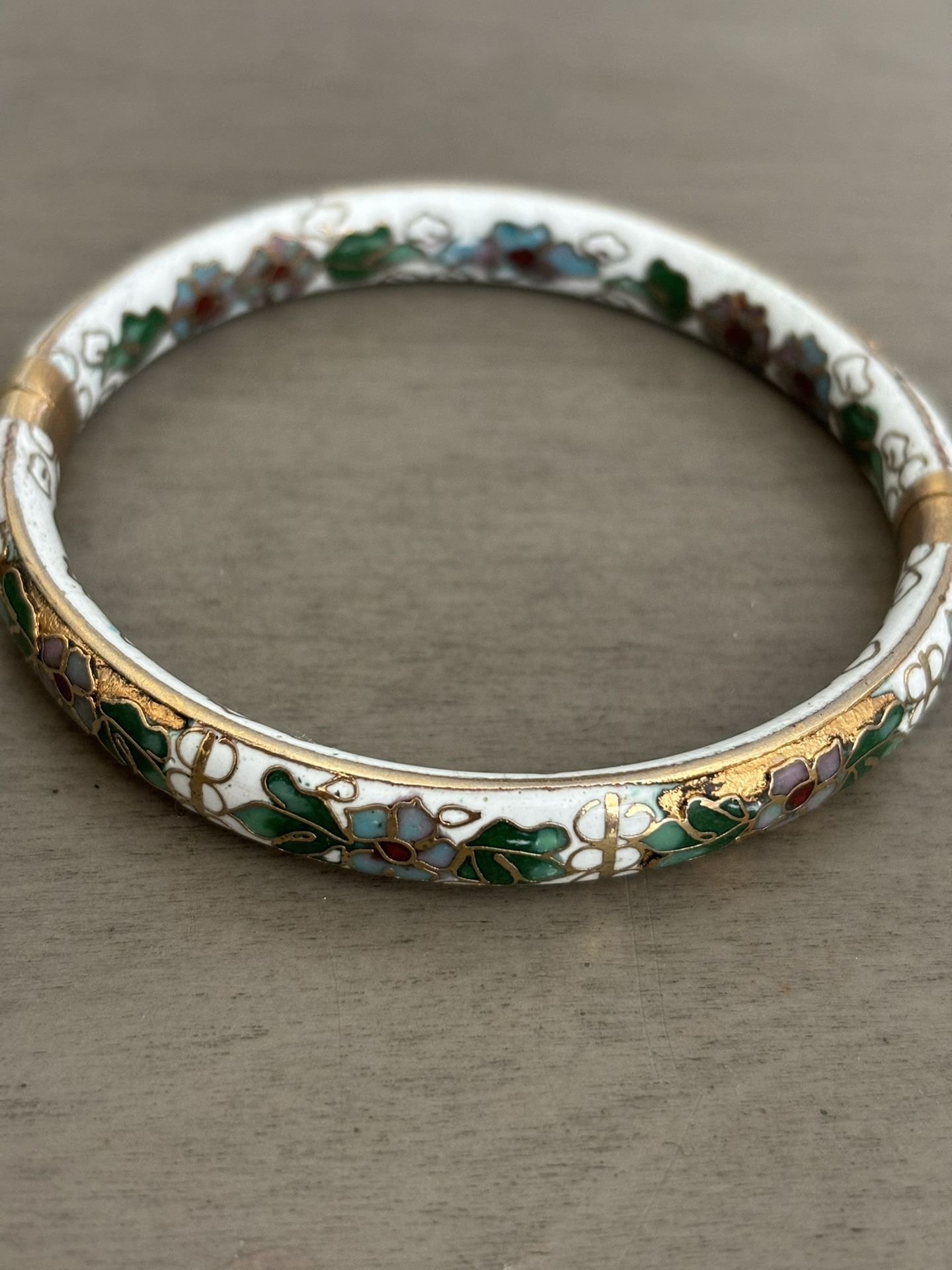 Vintage Enamel Bangle Bracelet