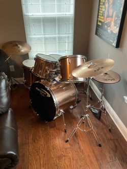 Complete Drum Set Package – Ready to Play – Great for Beginner or Intermediate Drummer