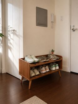 Mid-Century Shoe Rack - Acorn