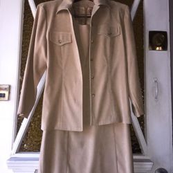 D.J. Summers two-piece beige suit, size 10