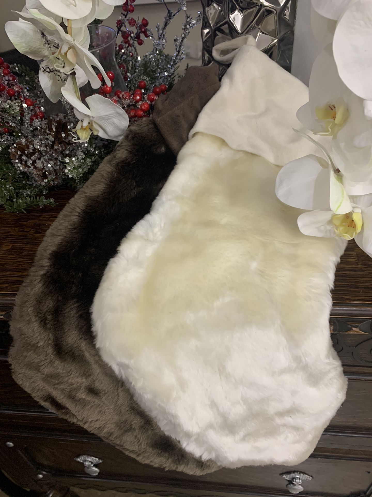 Faux Fur Christmas Stockings