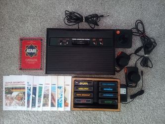 Atari 2600 Console Set With 8 Games Working + Storage See Pics READ BELOW