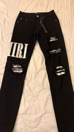 Amiri jeans silver and black