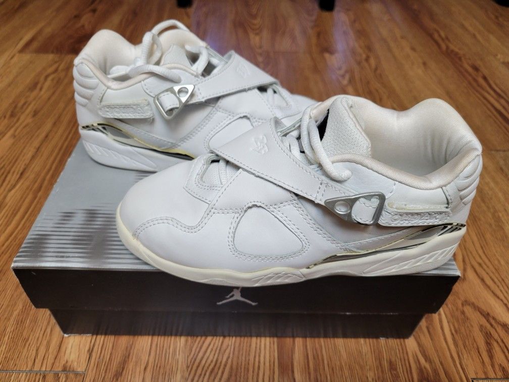 Air Jordan Retro Low Sz Wht/slvr