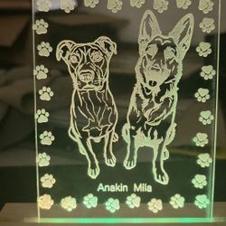 Custom Laser Engraved LED Acrylic Light / Lamp

