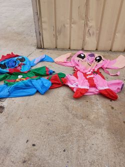 Stitch and Angel Christmas electric blow ups