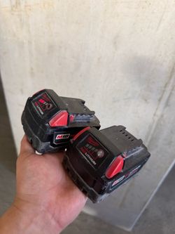 Milwaukee M18 REDLITHIUM 5.0Ah Batteries (Pair)