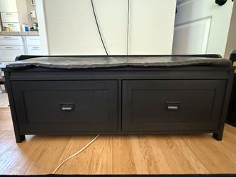 🖤 STORAGE BENCH WITH DRAWERS + CUSHION TOP 🖤