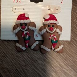 NEW Gingerbread Man Earrings 