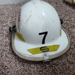 Bullard Helmet  EMT bunker turnout safety Captain white used