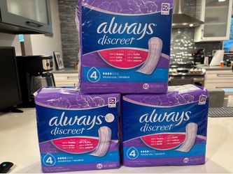New Always Discreet size 4 $10 each