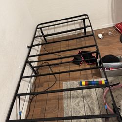 twin bed frame / foldable / metal 