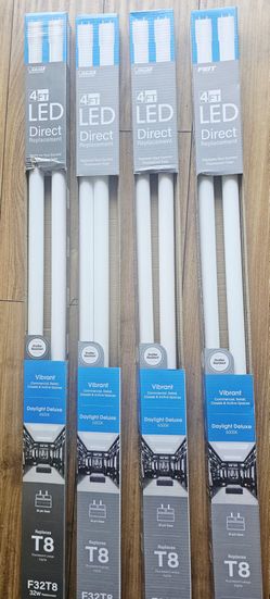 Feit Electric 4FT LED T8 Tubes – Lot of 4