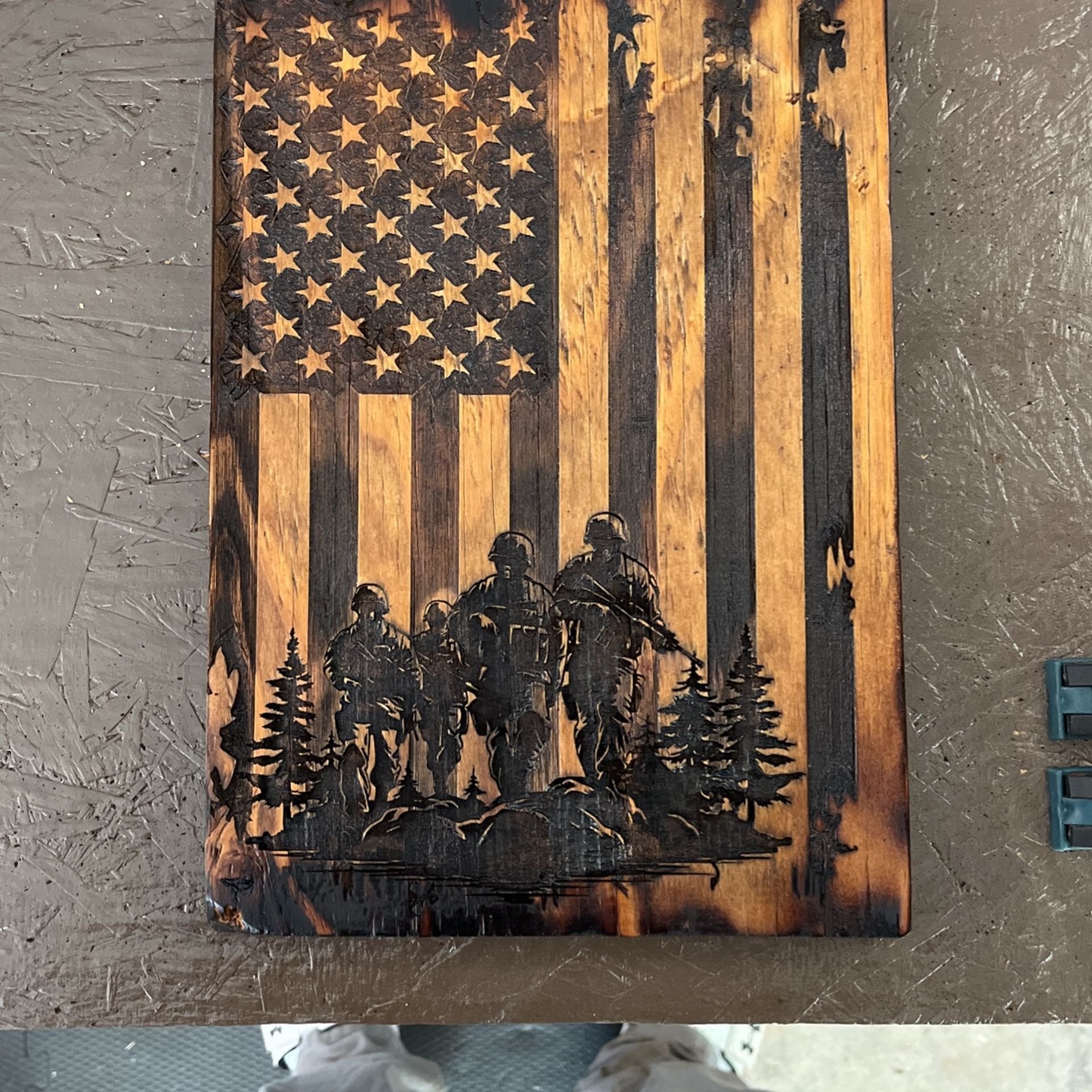 Veteran Engraved Wood Piece