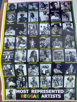 Reggae Artist Poster Jamaica 