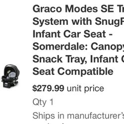 Graco SnugRide Infant Car seat 