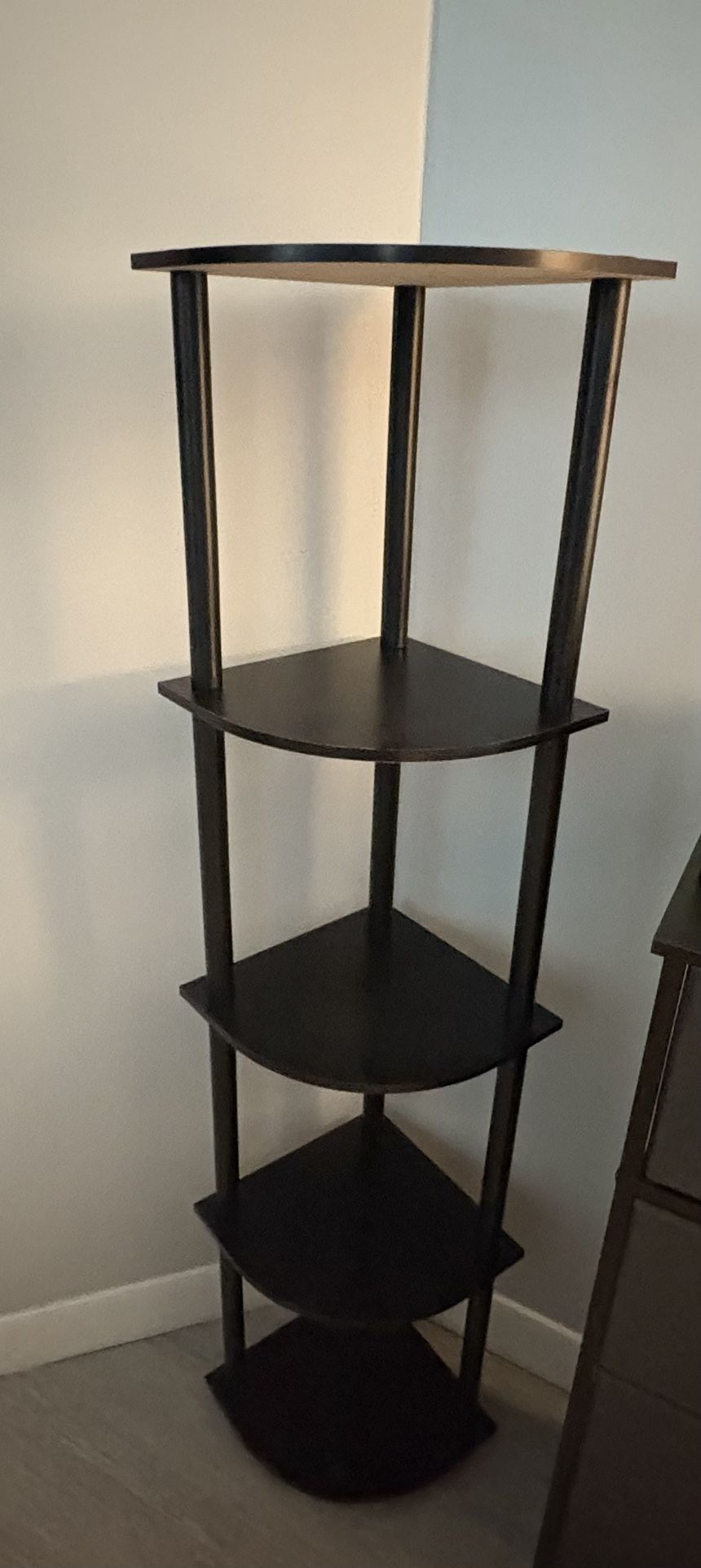 5 tier -shelves - shelf- shelving unit - color black