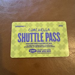 Coachella Weekend 2 Shuttle Pass