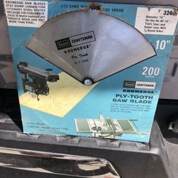 Assorted table saw blades.