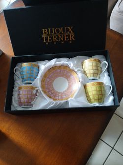 Juegos De Tasa De Café Fina Porcelana  Nueva