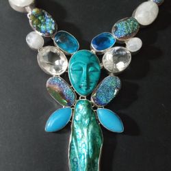 Fairy Angel Multi Gemstone Handcrafted Necklace