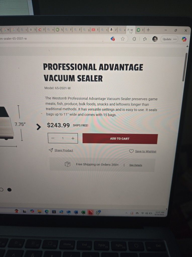 Professional Advantage Vacuum Sealer