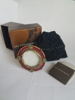 Jay Strongwater 3" x 3" Picture Frame featuring Swarovski Crystal