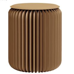 Modern Design Accordion Portable Folding Paper Stool Brown