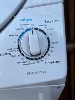 GE 2.3 cu. ft. Washer 4.4 cu. ft. Gas Dryer Combo with Auto-load Sensing, Rotary Electronic Controls
