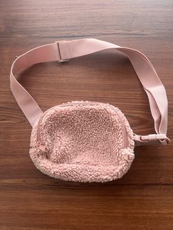 Cute Pink Sherpa Fleece Fanny Pack Belt Bag