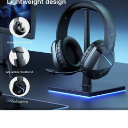 Brand New !  2.4G Wireless Gaming Headset with Microphone for PS5, PS4, Computer Gamer Headphone