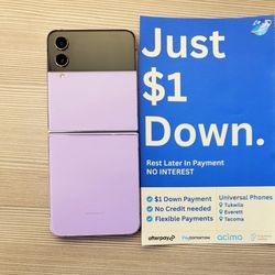 Samsung Galaxy Z Flip4 128gb Unlocked FREE Smartwach/ Headphones. Pay $1 Today Rest in payments. NO CREDIT NEEDED FINANCING 