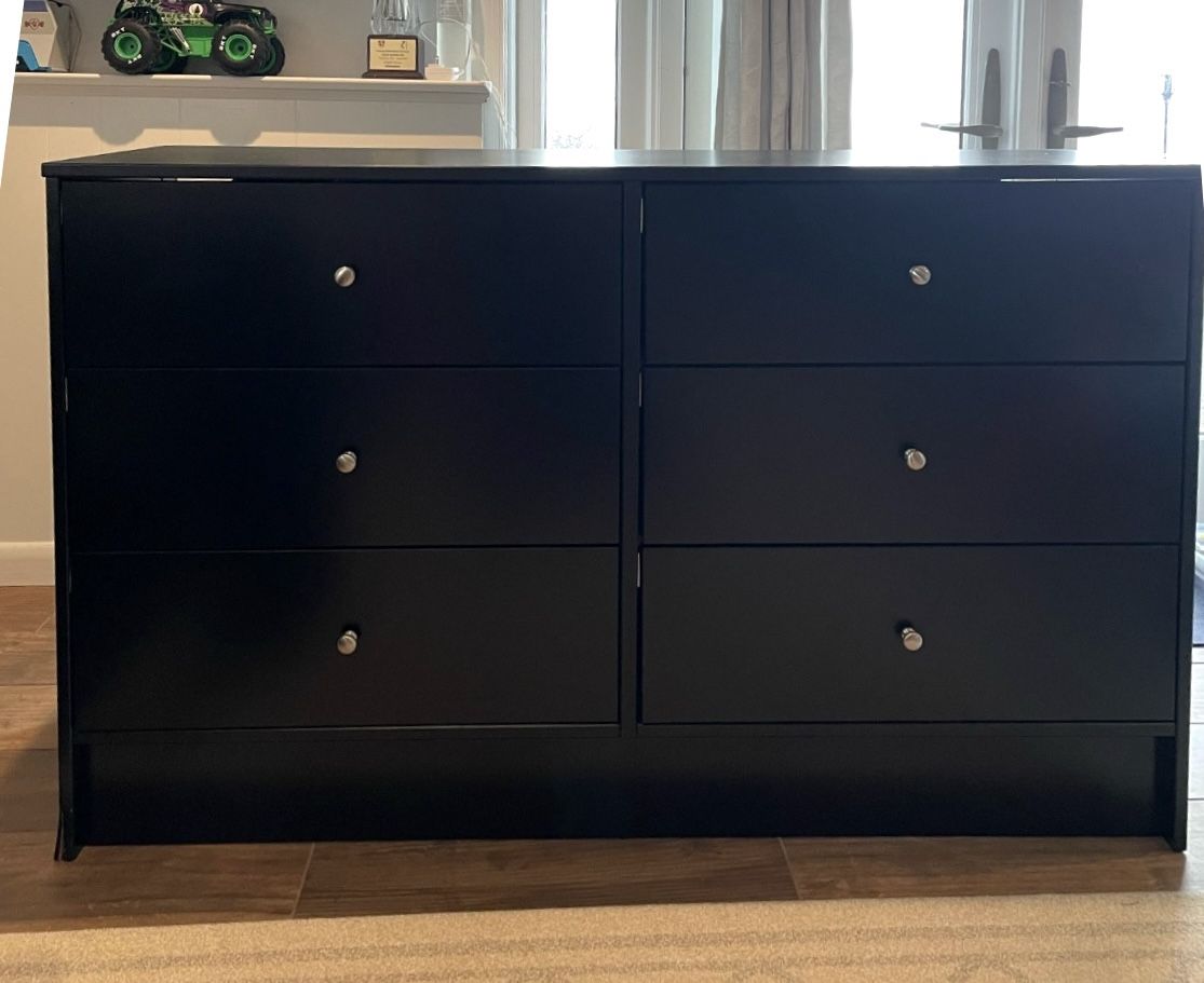 Black Dresser (IKEA, 6 Drawers)