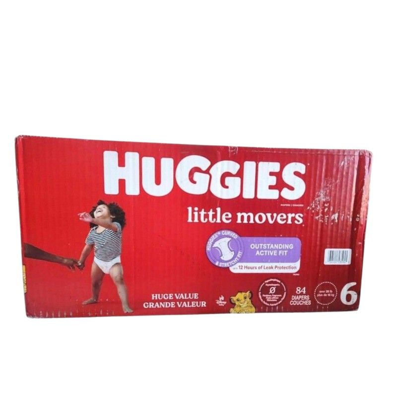 Huggies Little Movers Baby Diapers, Size 6