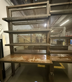 HEAVY-DUTY METAL SHELVING UNIT ā 9 FT TALL ā VERY GOOD CONDITION