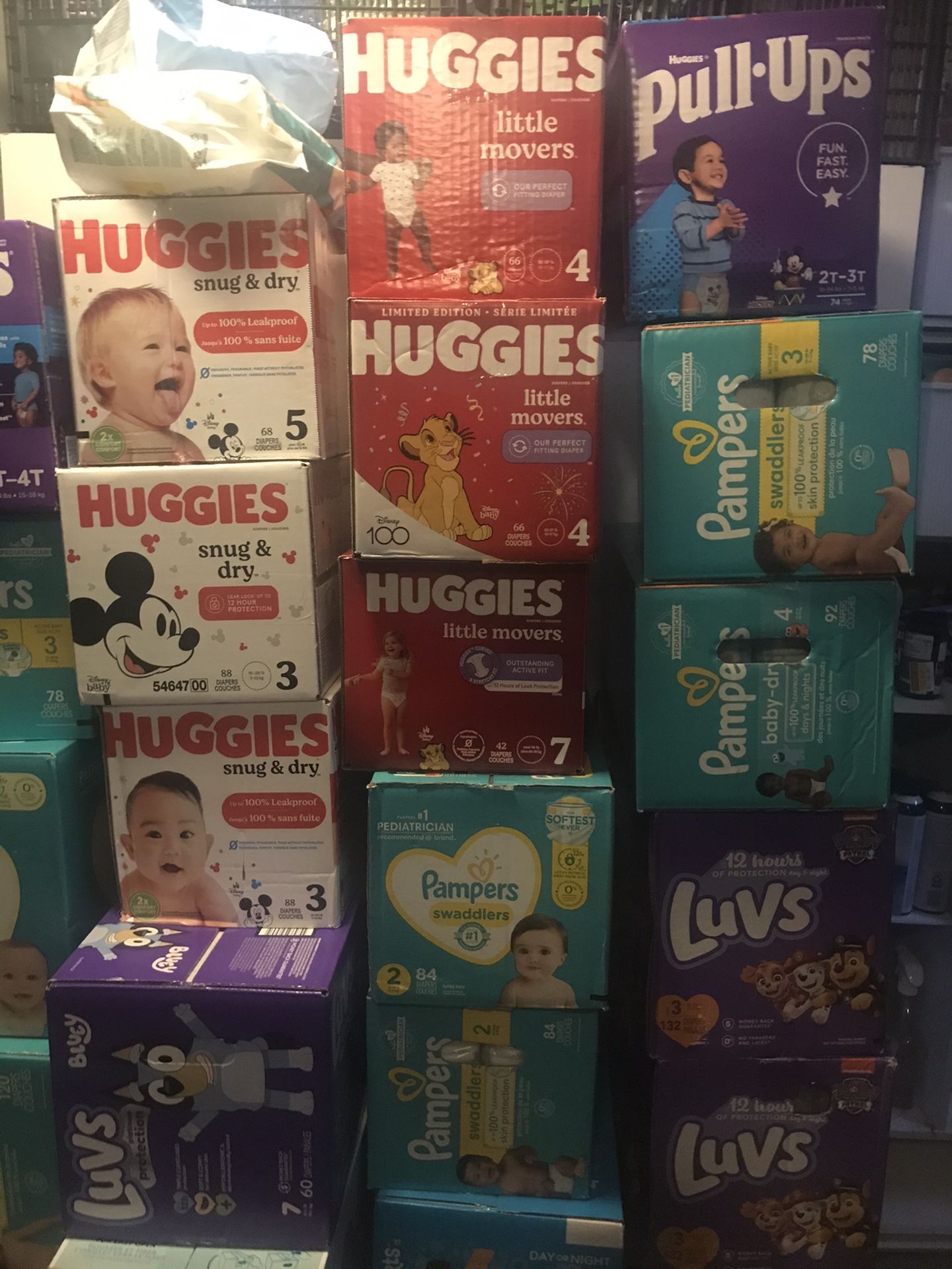 Diapers $20 -$25 A Box