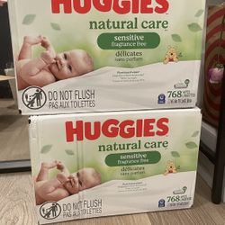 Huggies Natural Care Baby Wipes 12bags *4 For $90
