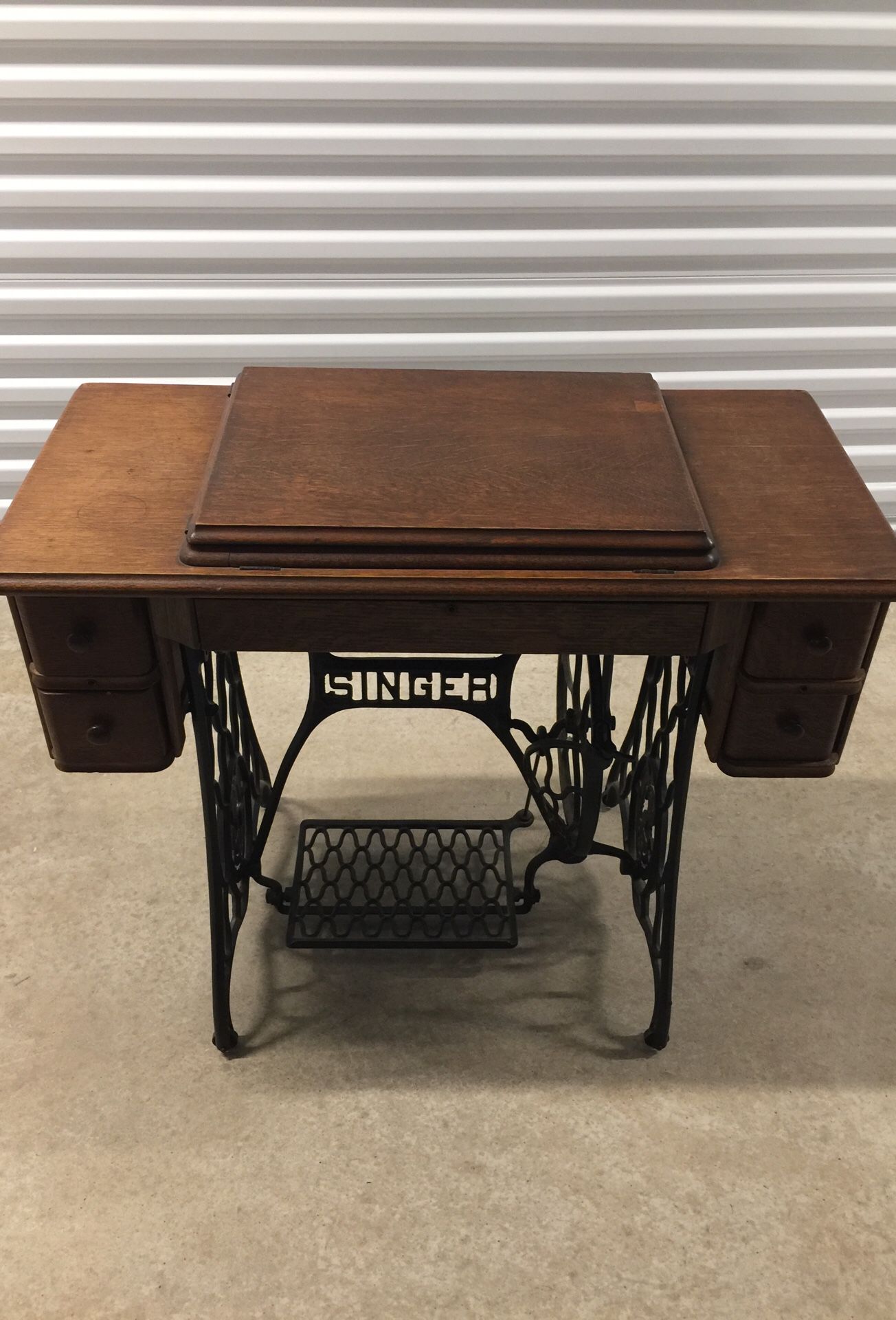 Antique Singer sewing machine cabinet