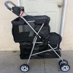 DOG DOUBLE STROLLER 