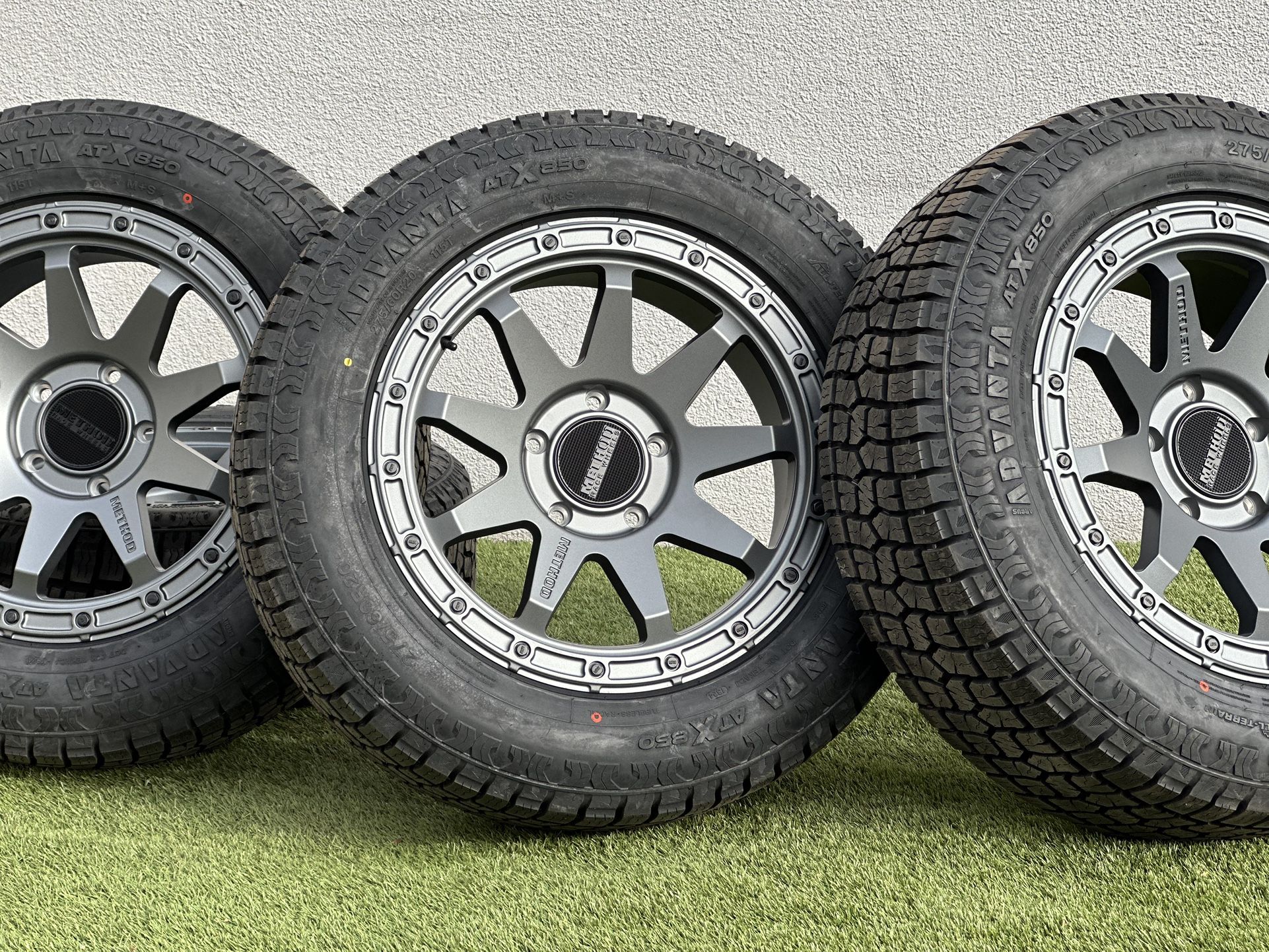 NEW 20” Method Rims Toyota Tundra wheels 5x150 Sequoia Tires AT 275/60R20