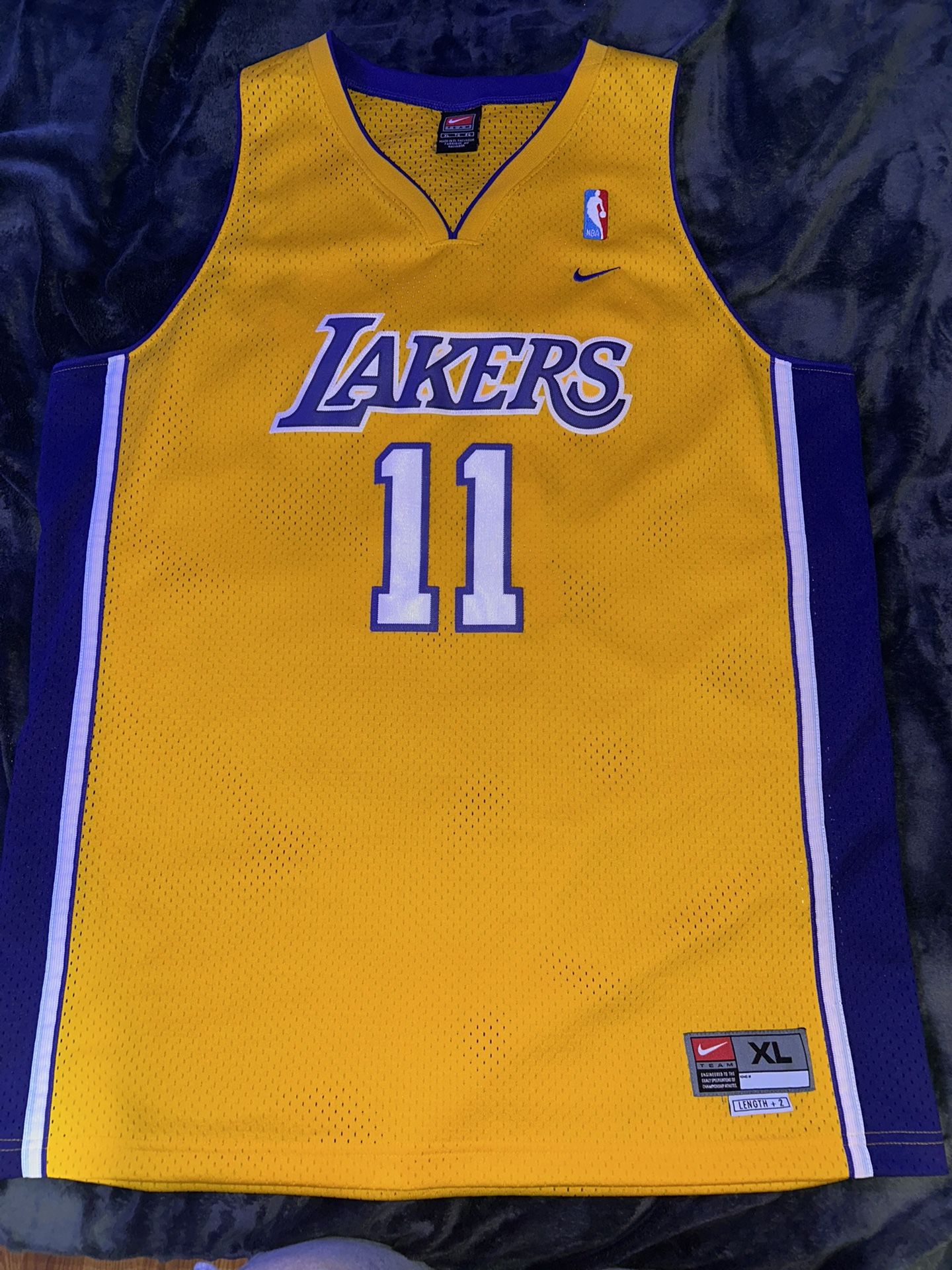 Authentic Vintage Nike #11 Karl Malone Los Angeles Lakers Jersey