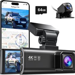 REDTIGER F7N 4K Dual Dash Cam Built-in WiFi GPS Dash Camera