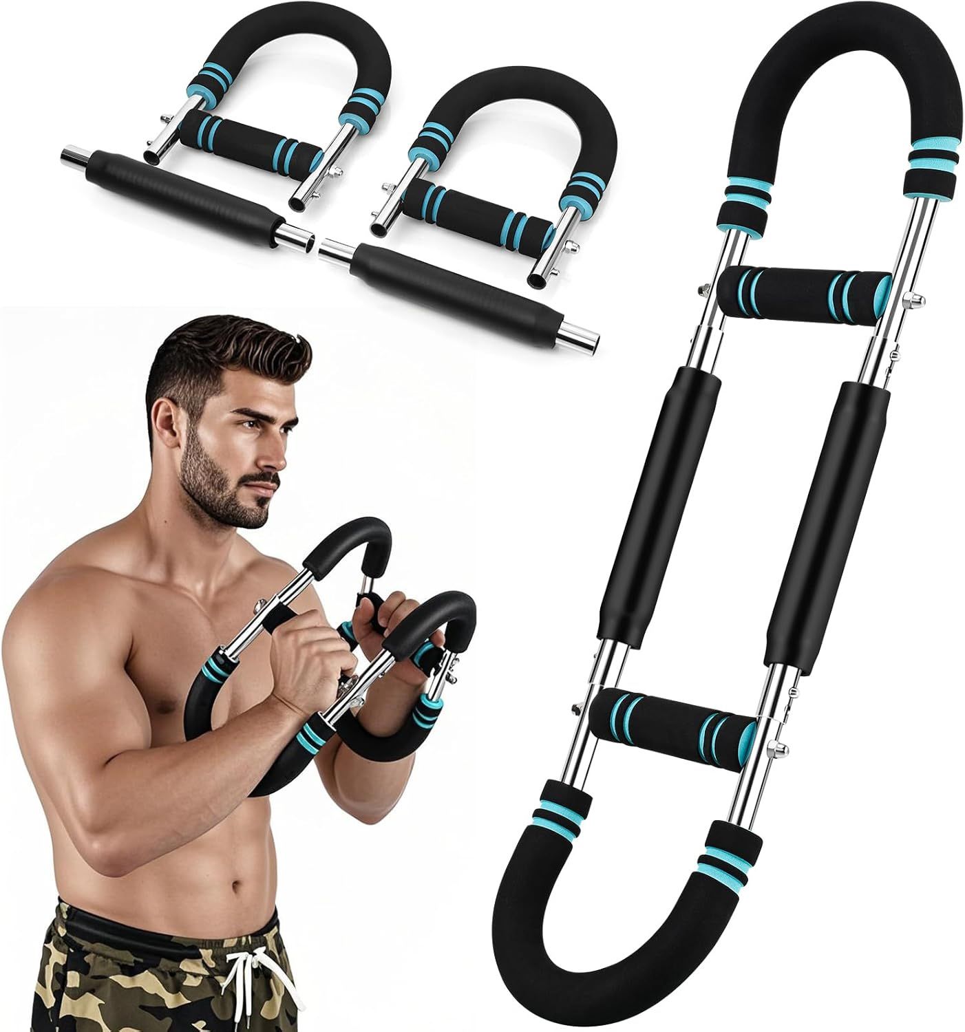 Twister Arm Exerciser 60-110lb Home Fitness Equipment Men's Strength Training Adjustable Spring Exercise Bar Chest Workout Equipment