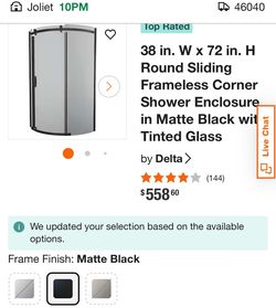 Delta shower enclosure glass