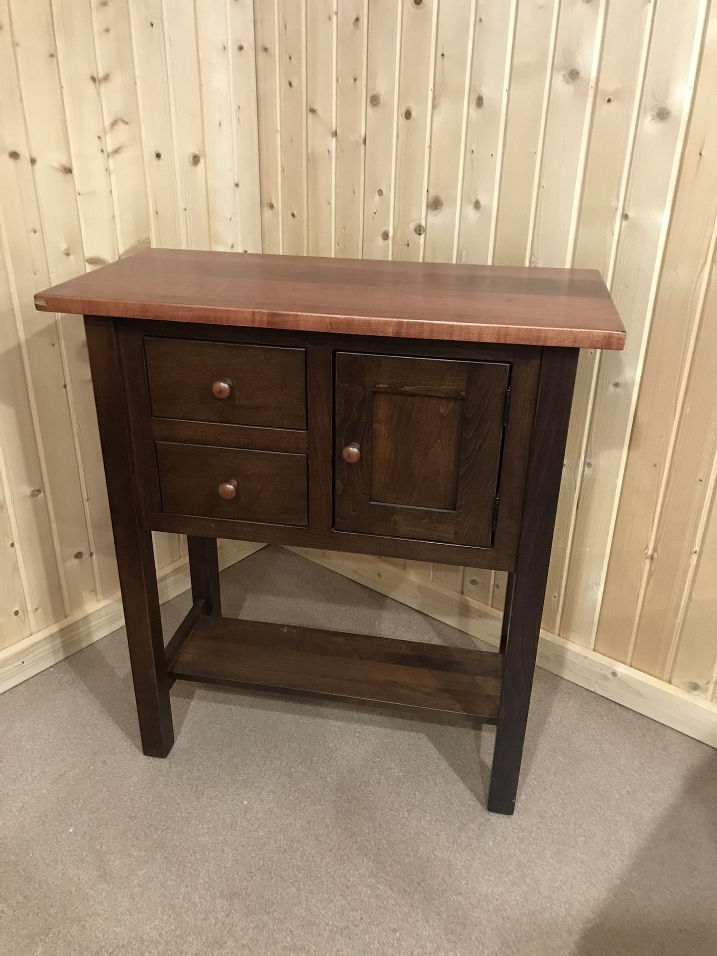 Cabinet with 2 drawers, 1 door & Shelf at bottom