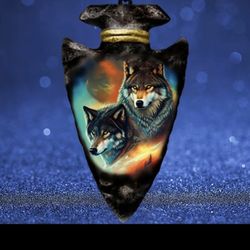 Wolf Necklace, Punk Hip-hop Style Geometric Triangle Pendant, Animal Jewelry Accessories As Party Gift