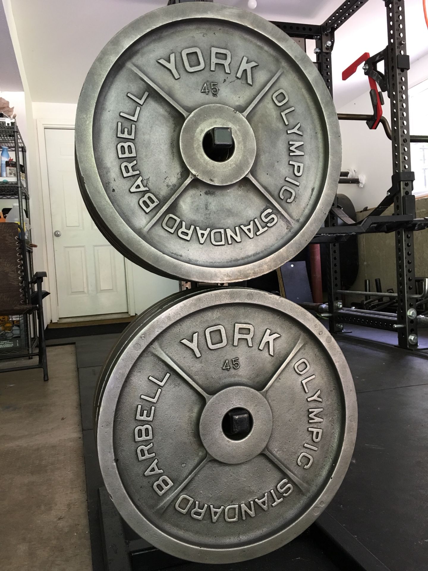 Restored Milled Vintage York Weight Plates